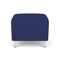 Lesro Siena Lounge Reception 1 Seat Bench, Brushed Steel, OH Cobalt Upholstery SN1001 - alternate 1